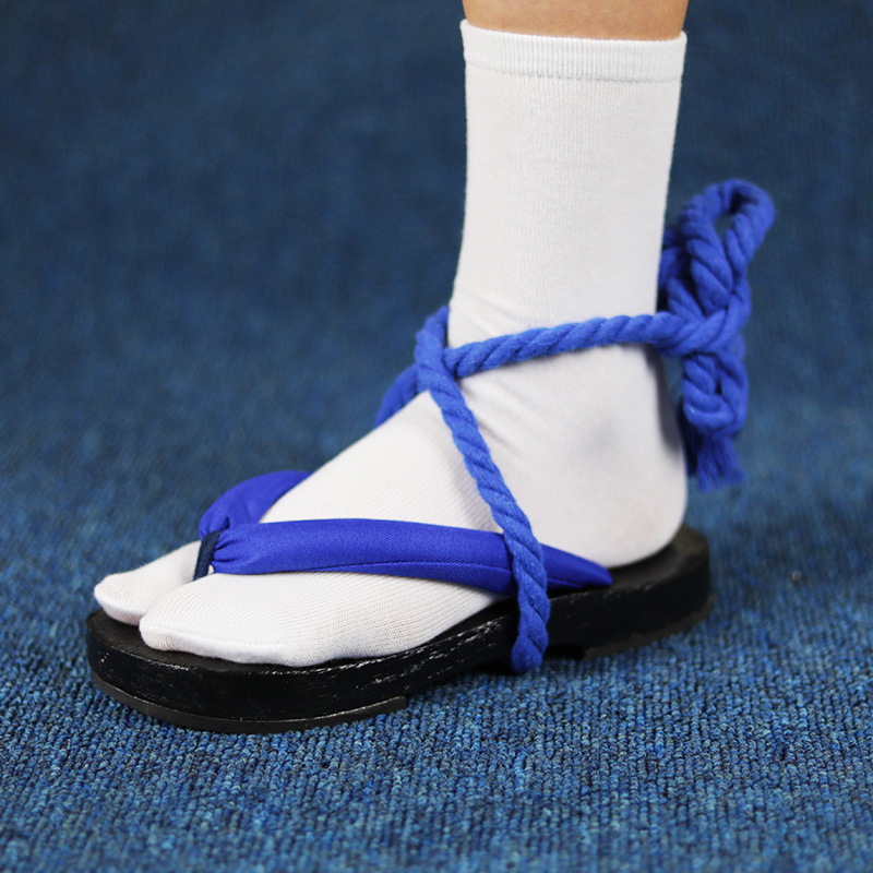 Geta Wooden Sandal - 블루 스트랩 게타 샌들 – 코스프레,