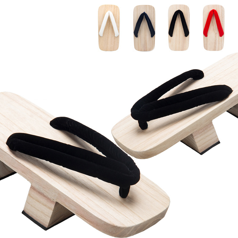 Geta Wooden Sandal - 일본식 나무 나막신 캐주얼 플립 플롭