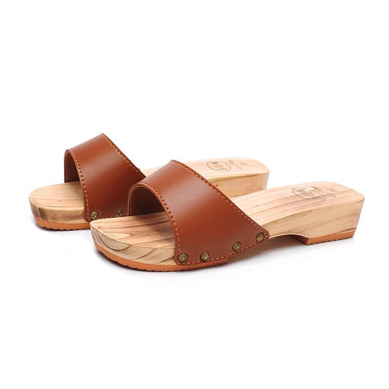 Geta Wooden Sandal - 여성용 나무 슬리퍼 여름 일본식 나무