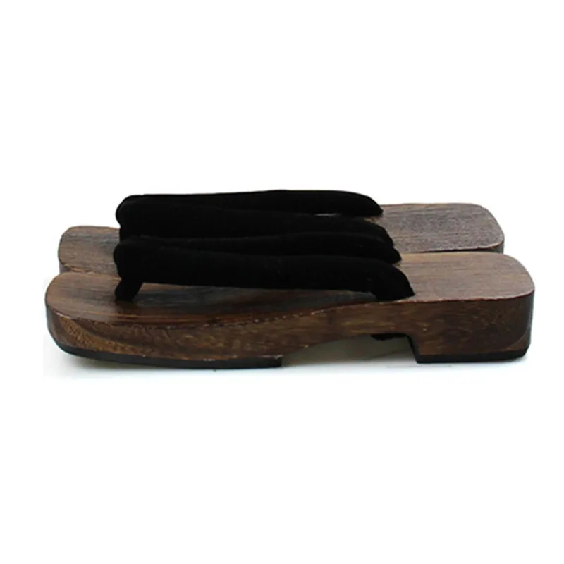 남성용 숯색 코스프레 나무 여름 샌들 플랫 힐 슬리퍼  - Geta Wooden Sandal 리뷰 및 가격